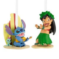 Hallmark Storied Moments Disney Lilo & Stitch Christmas Ornaments - Set of 2