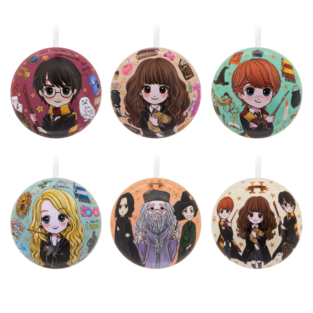 Hallmark Harry Potter Tin Ball Christmas Ornaments, Pack of 12 Image 1