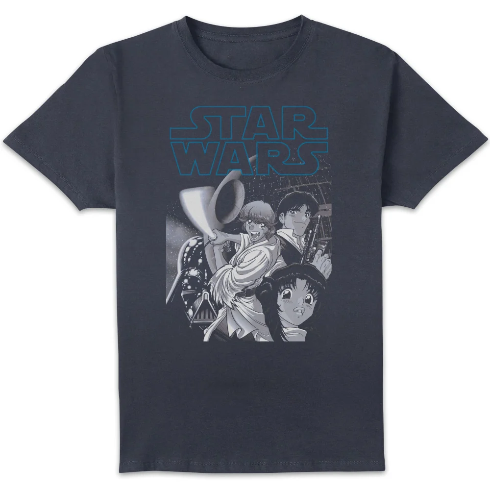 Star Wars Anime Poster Unisex T-Shirt - Navy - S Image 1