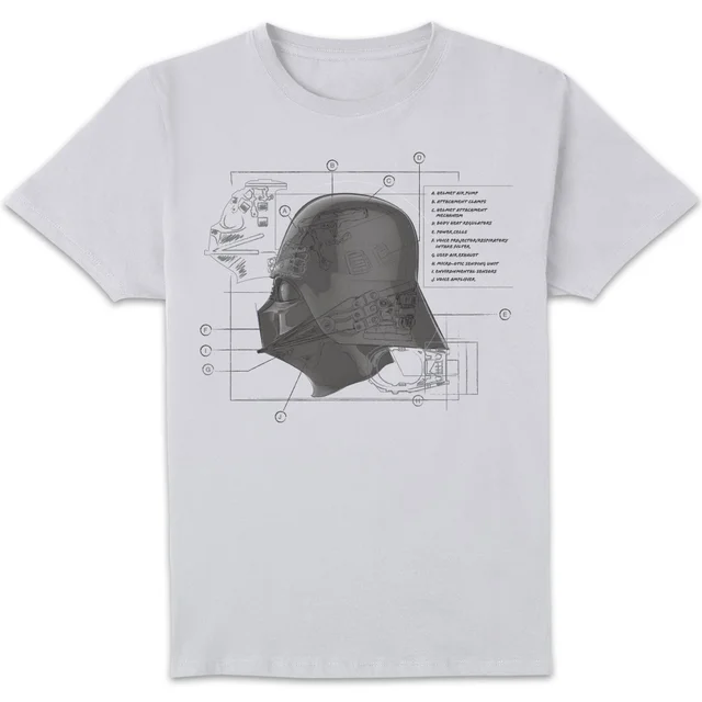 Star Wars Mask Diagram Unisex T-Shirt - White
