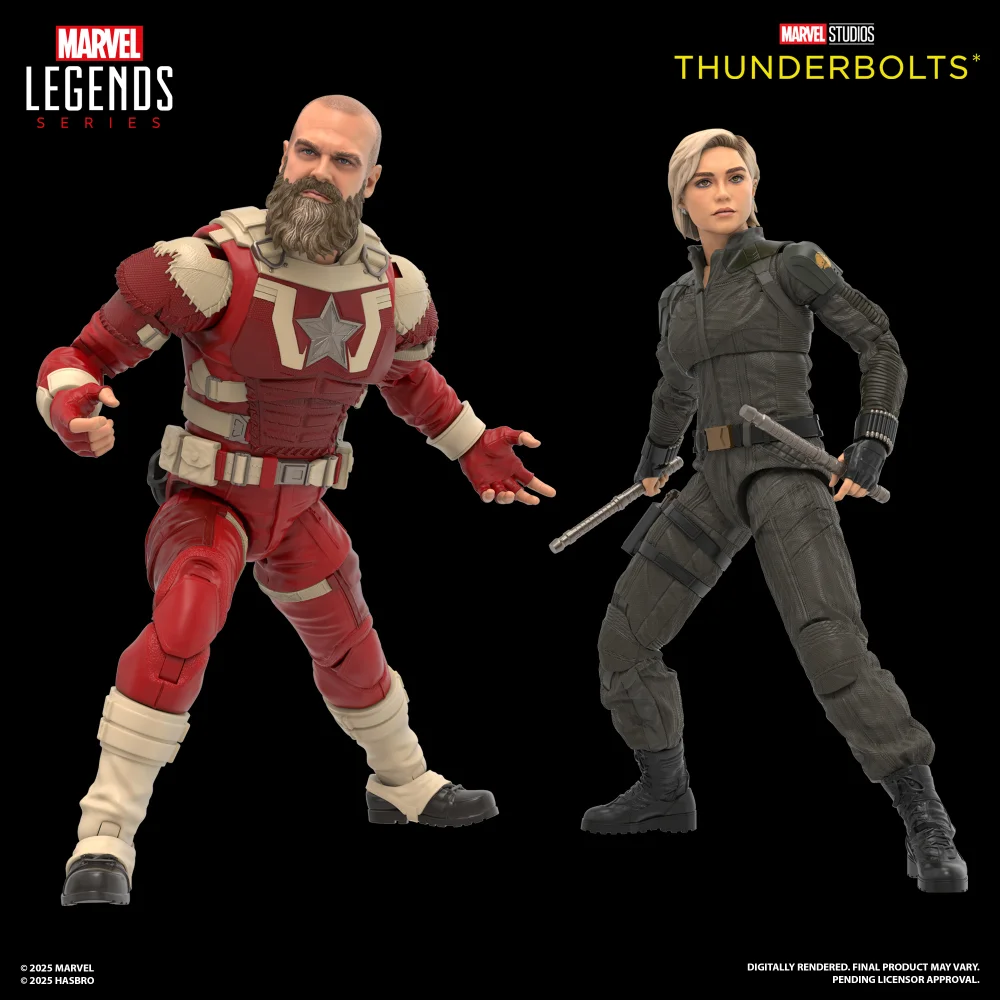 Hasbro Marvel Legends Series Yelena Belova and Red Guardian, Thunderbolts* Movie Action Figures Image 1