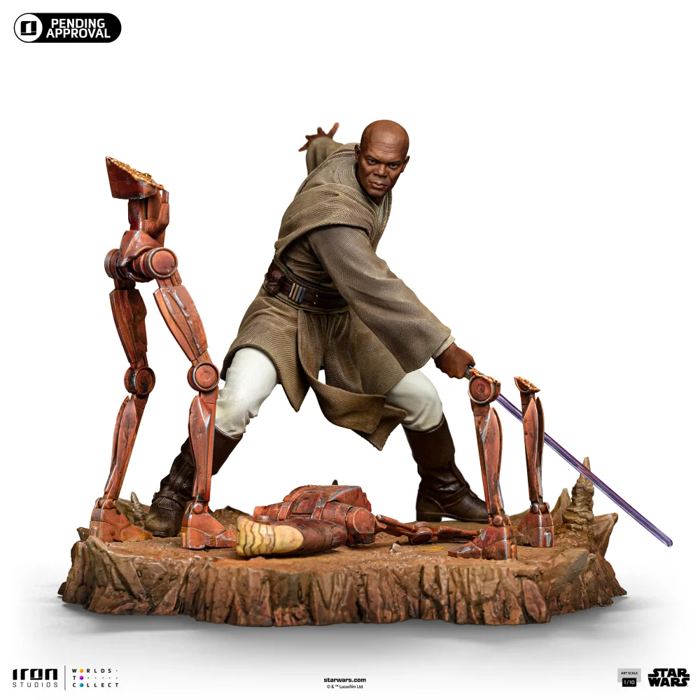 Iron Studios Star Wars Mace Windu Art Scale 1/10 Statue Image 1