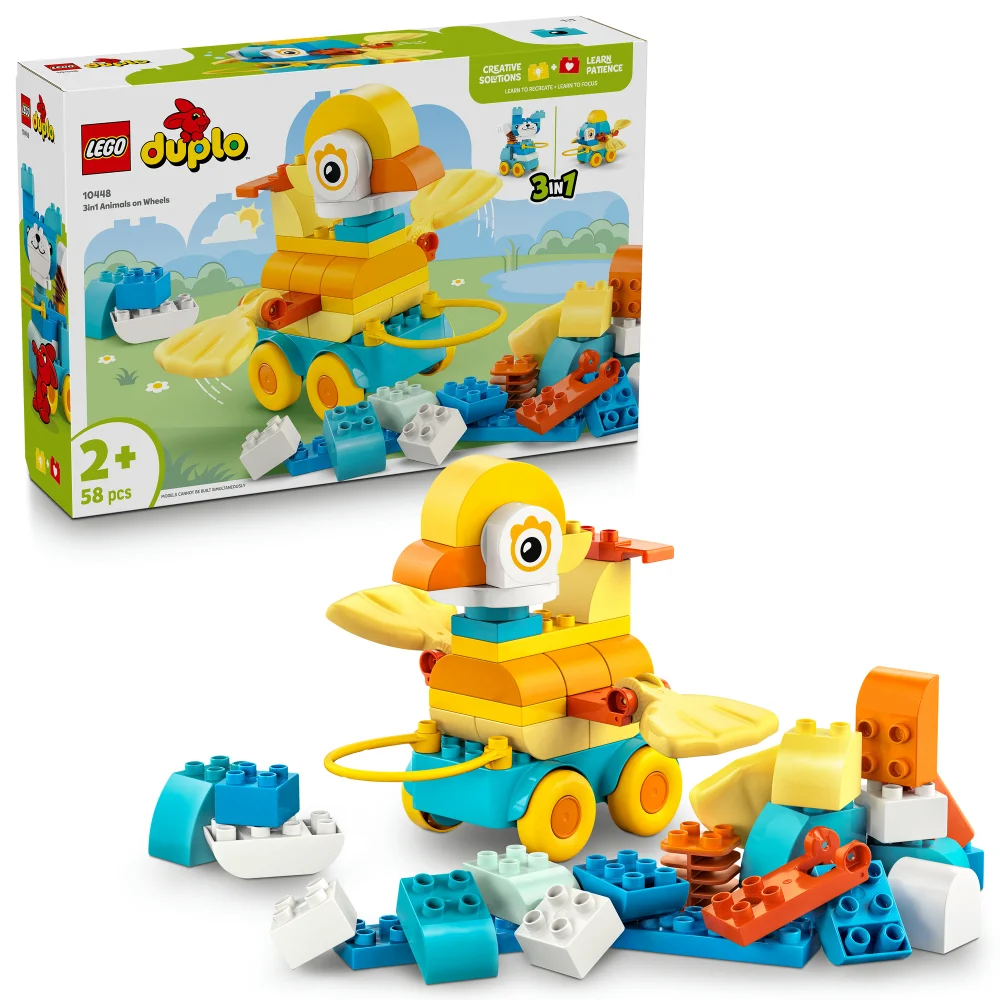LEGO® DUPLO® Town 3in1 Animals on Wheels Building Toy for Imaginative Play 10448 Image 1
