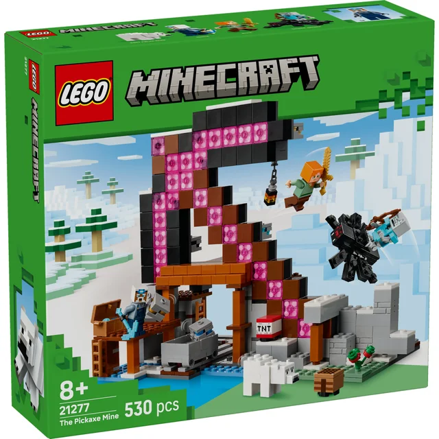 LEGO® Minecraft® The Pickaxe Mine Gamer-Room Decor and Axe Toy 21277