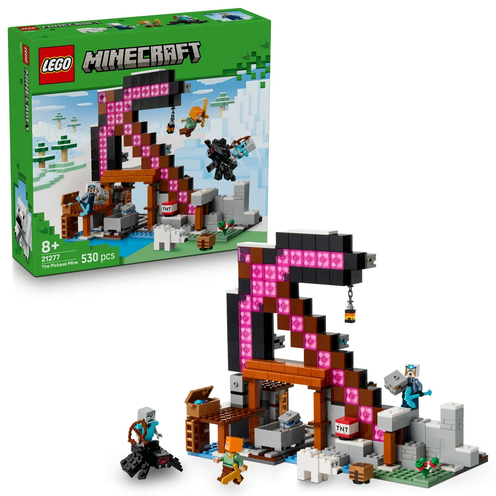LEGO® Minecraft® The Pickaxe Mine Gamer-Room Decor and Axe Toy 21277 Image 1