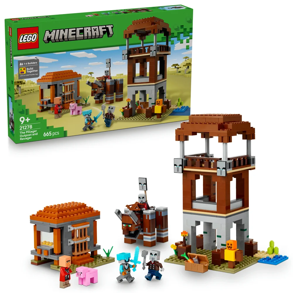 LEGO® Minecraft® The Pillager Outpost and Ravager Gamer Building Toy Gift 21278 Image 1