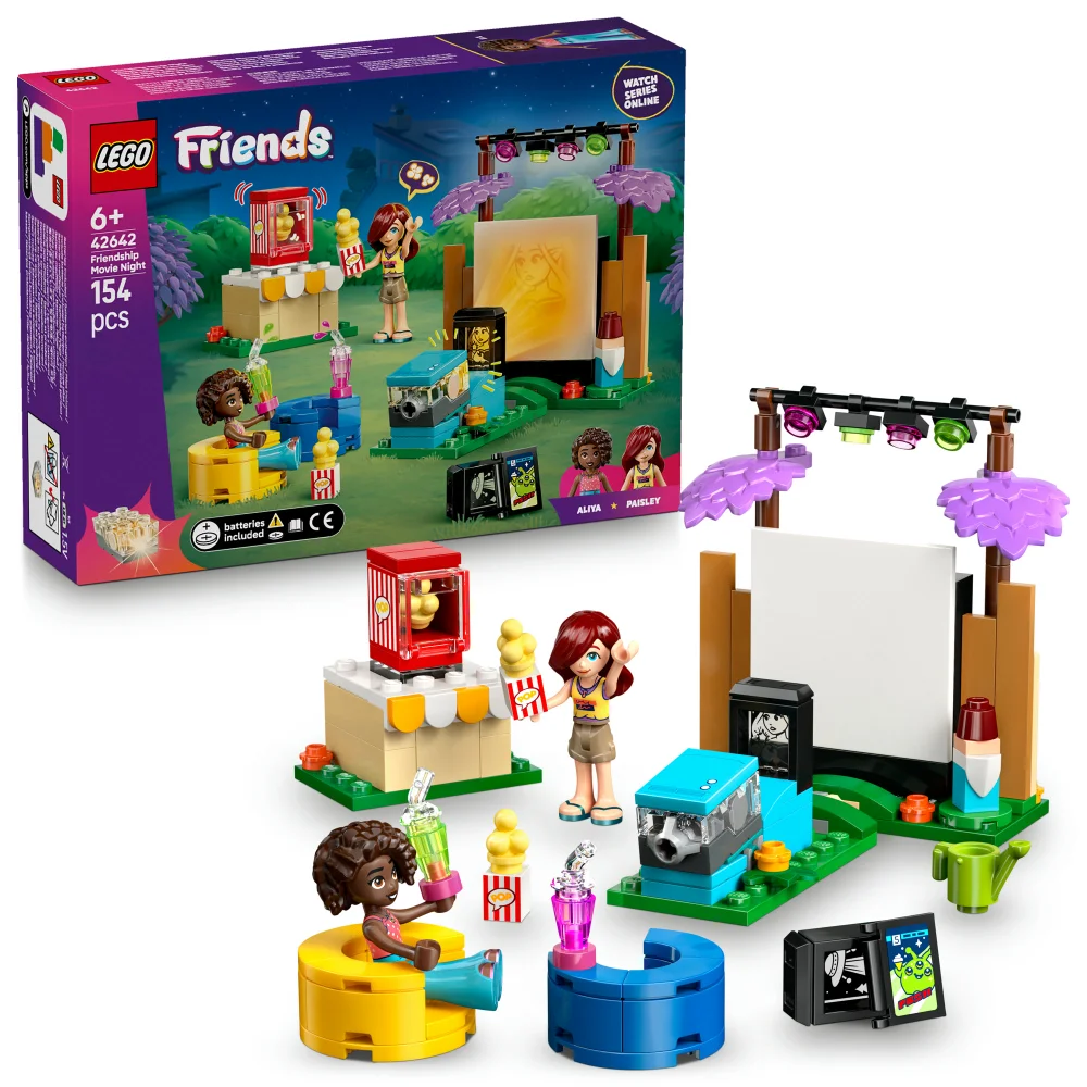LEGO® Friends Friendship Movie Night Pretend-Play Toy Building Kit 42642 Image 1