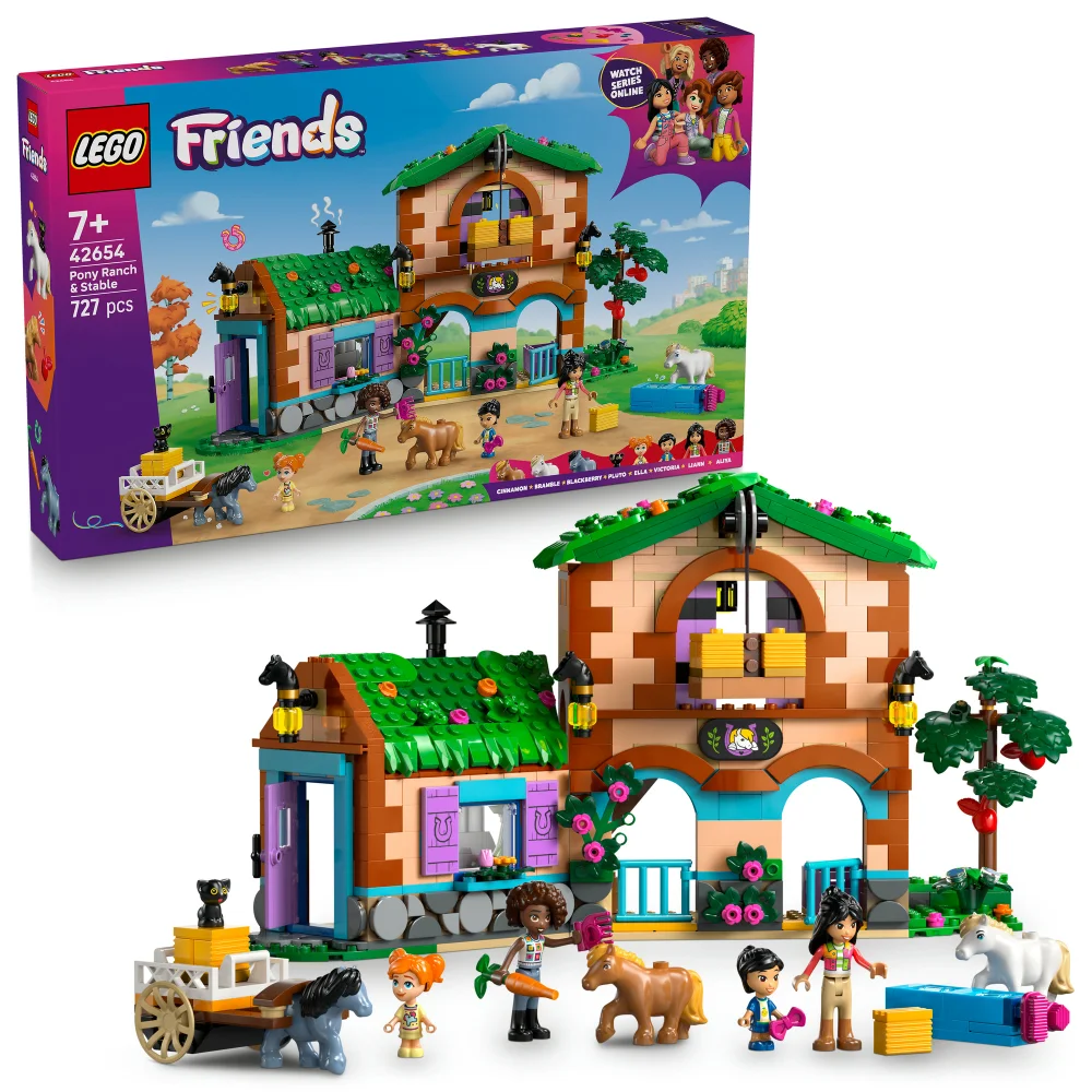 LEGO® Friends Pony Ranch & Stable Building Set, Horse Toy Playset 42654 Image 1
