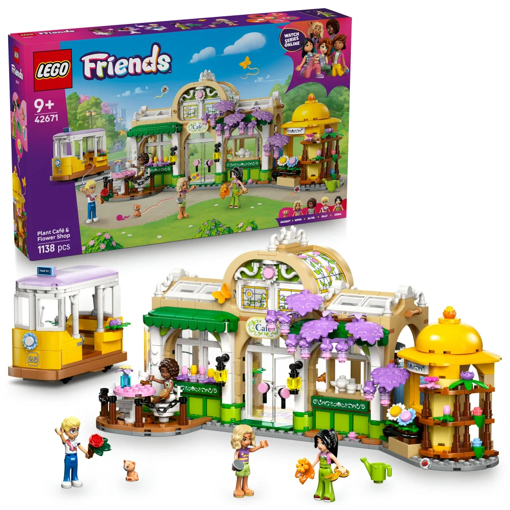 LEGO® Friends Plant Café & Flower Shop Building Kit Pretend-Play Set 42671 Image 1