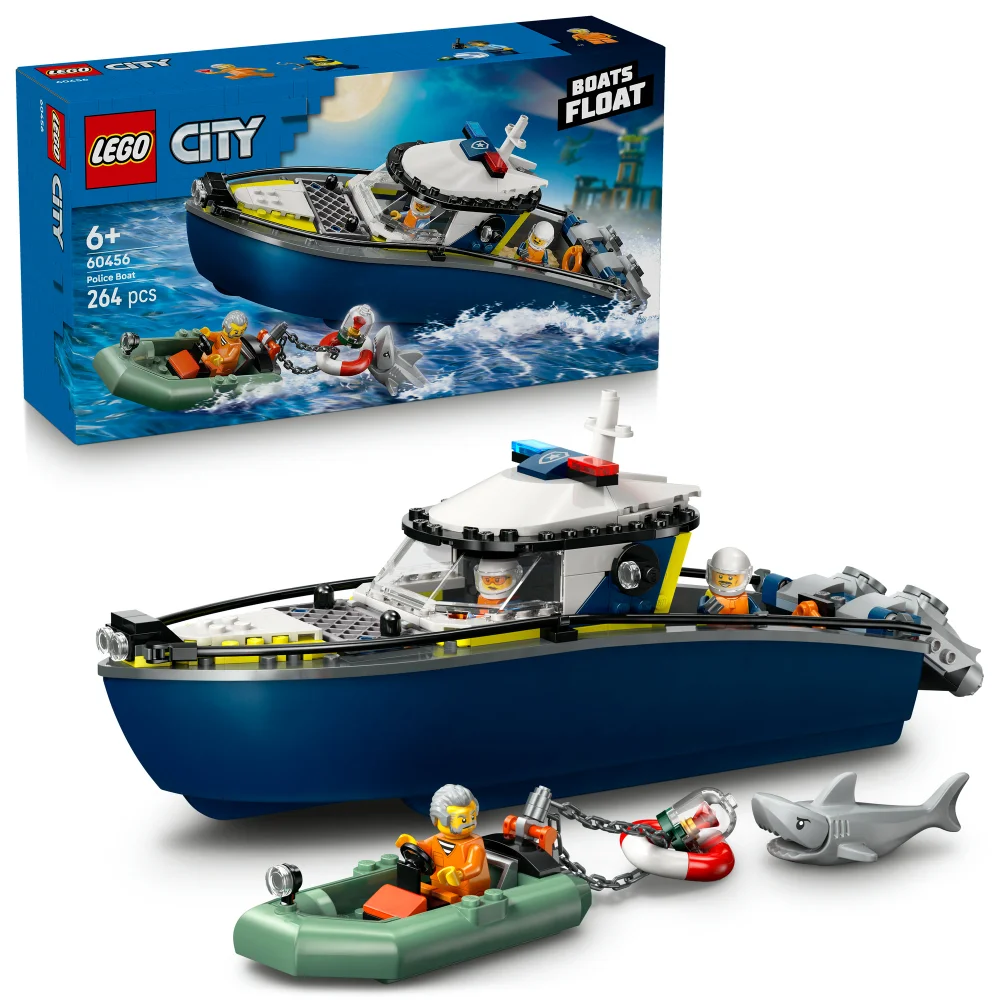 LEGO City Police Boat Chase Toy with a Speedboat 60456 Image 1