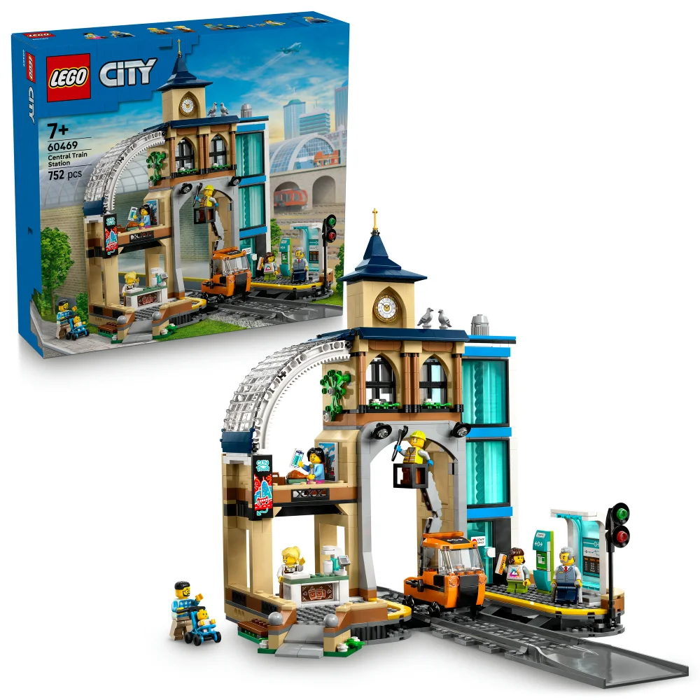 LEGO City Central Train Station Construction Toy Set 60469 Image 1