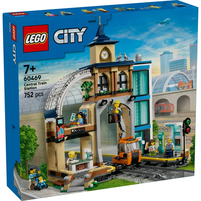 LEGO City Central Train Station Construction Toy Set 60469