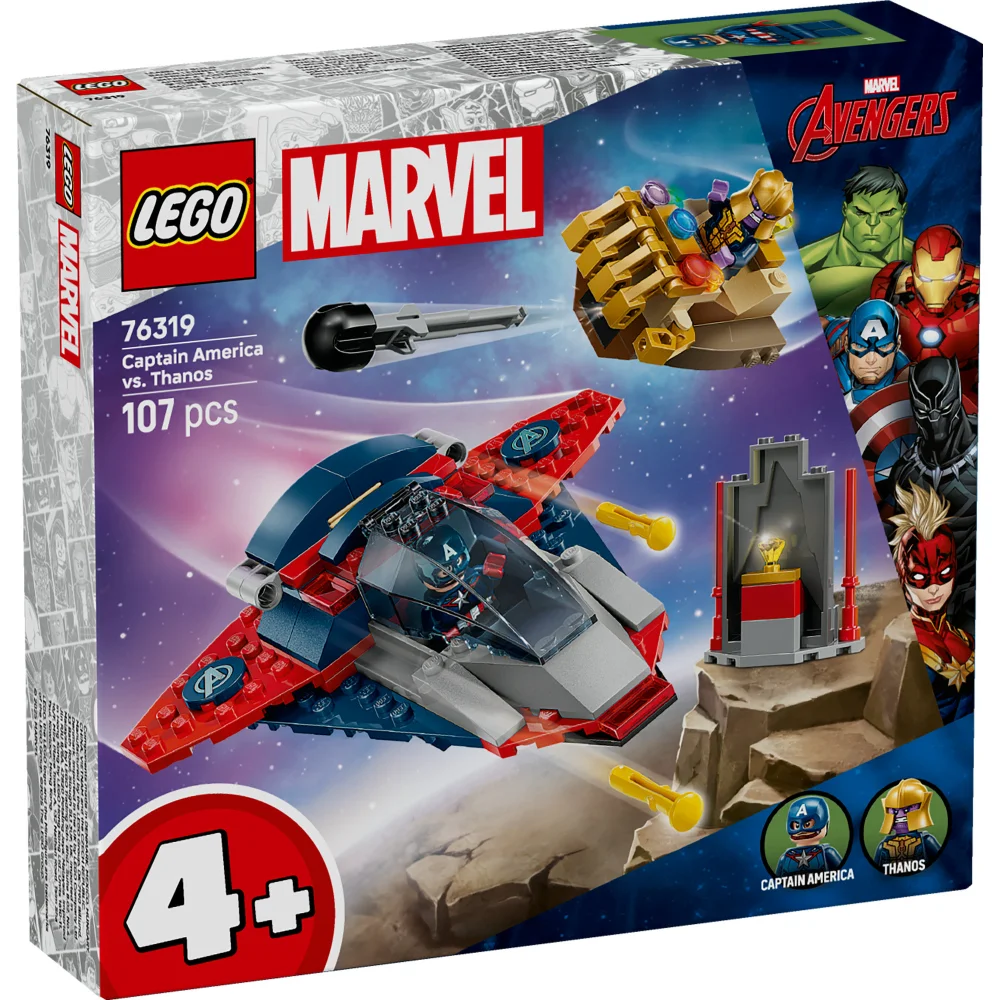 LEGO® | Marvel Captain America vs. Thanos, Super Hero Building Toy with Minifigures 76319 Image 1