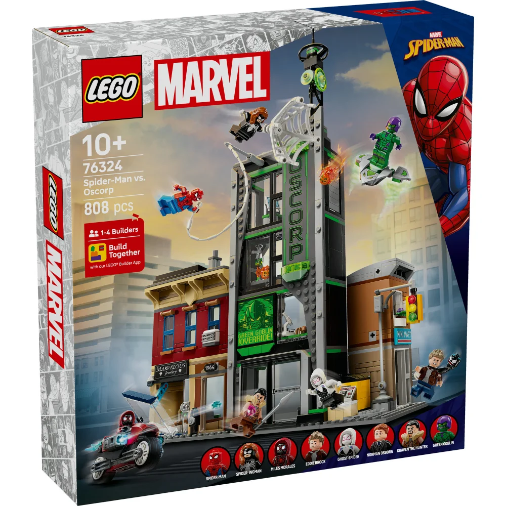 LEGO® | Marvel Spider-Man vs. Oscorp, Kids’ Super Hero Building Kit 76324 Image 1