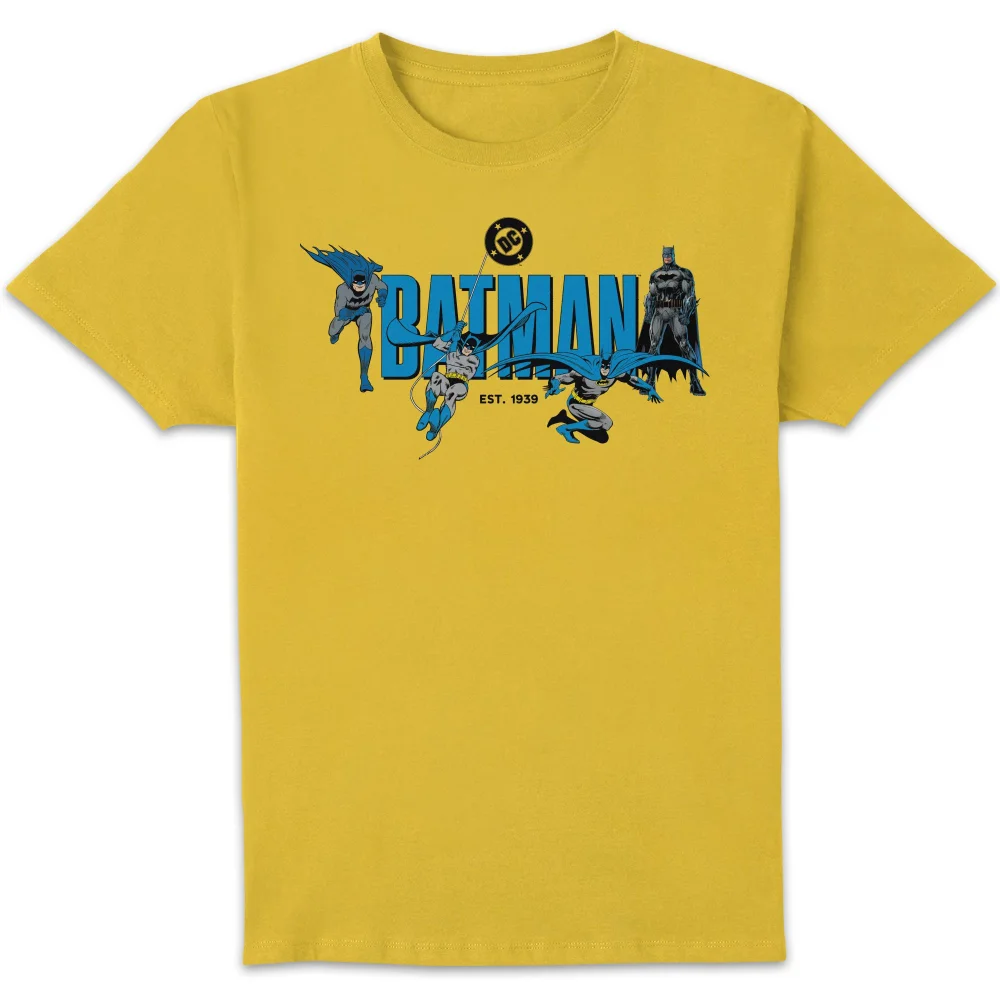 DC Comics Justice League Batman Through The Ages Unisex T-Shirt - Yellow - S Image 1