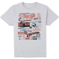 DC Comics Justice League Retro Unisex T-Shirt - White - undefined undefined
