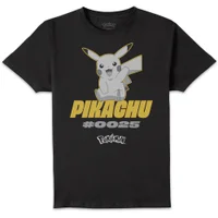 Pokémon Pikachu #0025 Unisex T-Shirt - Black