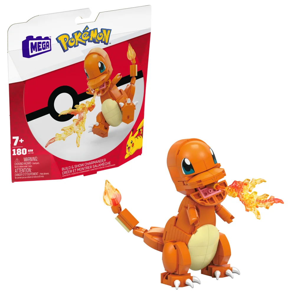 MEGA Construx Pokémon Build & Show Charmander Figure (4") Image 1