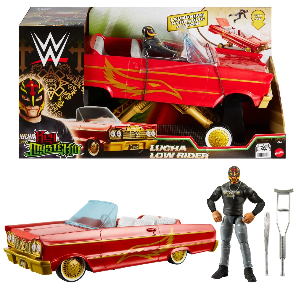 WWE 6" Rey Mysterio Lucha Low Rider Vehicle Image 1