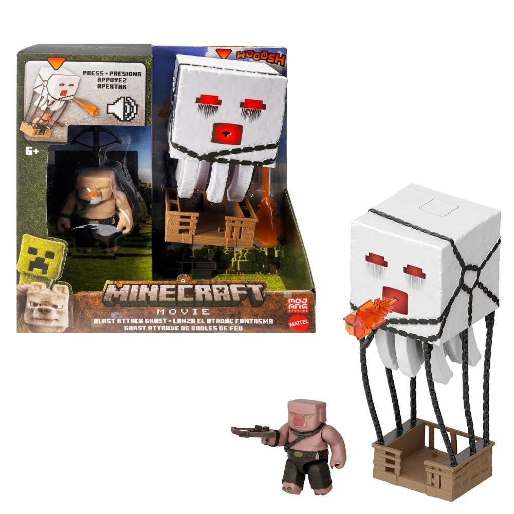 Minecraft Movie Blast Attack Ghast Feature Figure Image 1