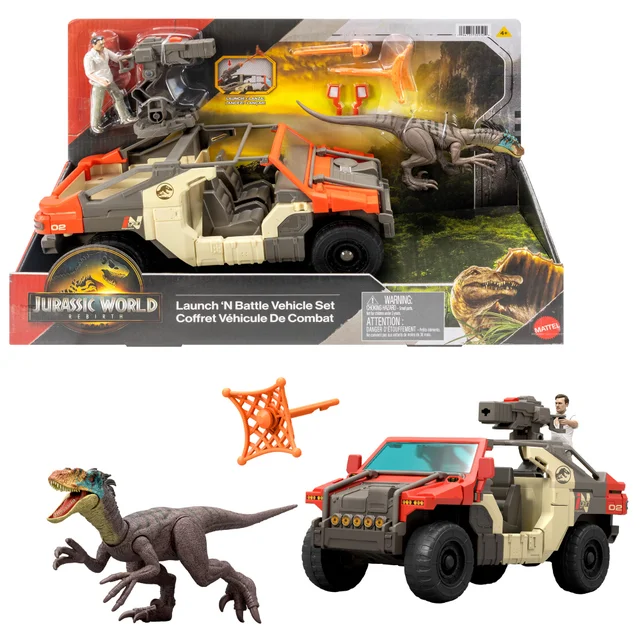 Jurassic World Saga Launch 'N Battle Vehicle Set