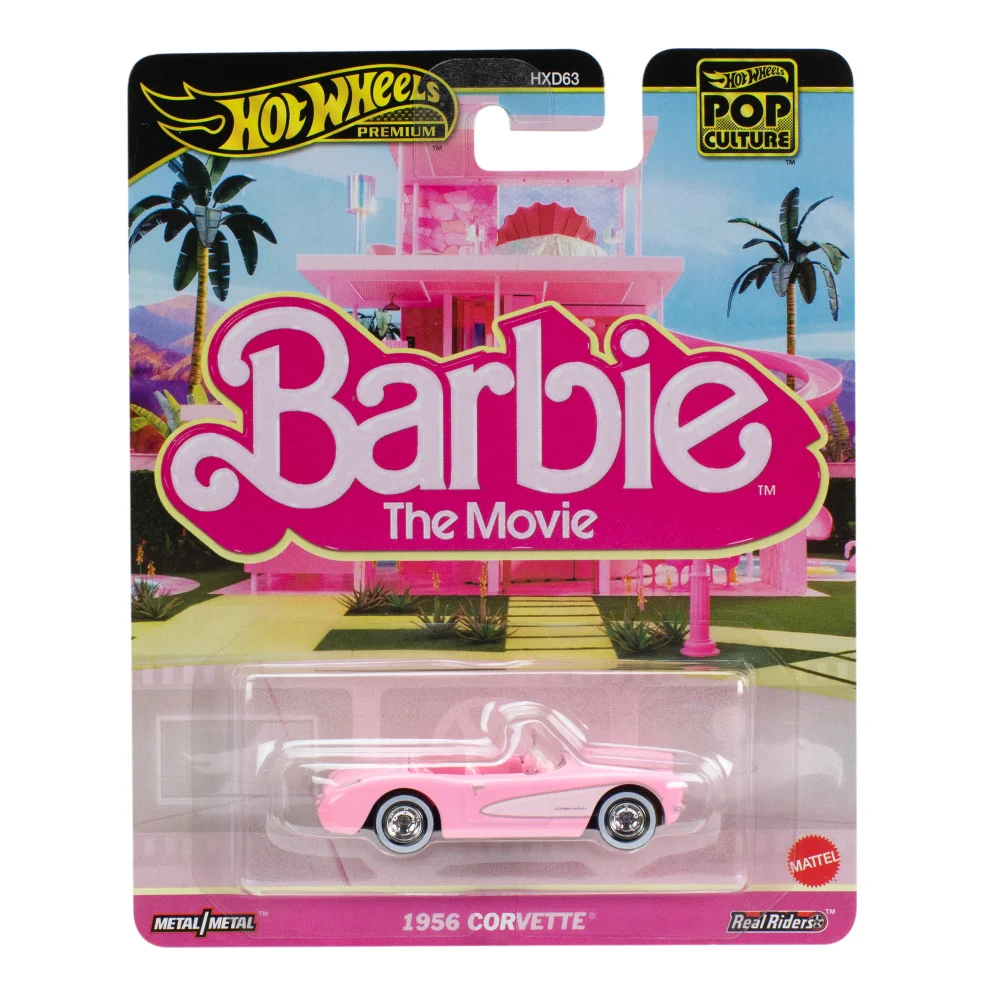Hot Wheels Premium Pop Culture Barbie Movie Corvette Image 1