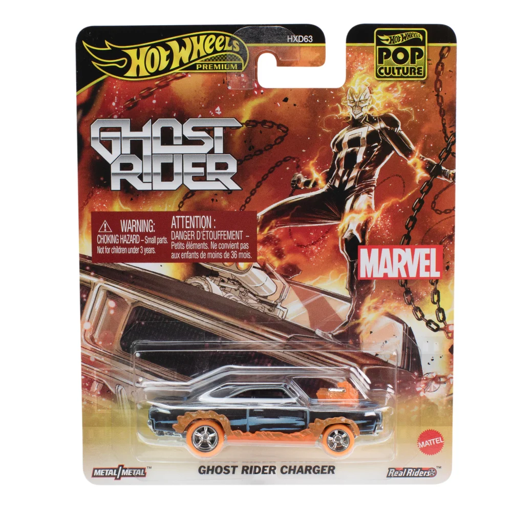 Hot Wheels Premium Pop Culture Marvel Ghost Rider Charger Image 1