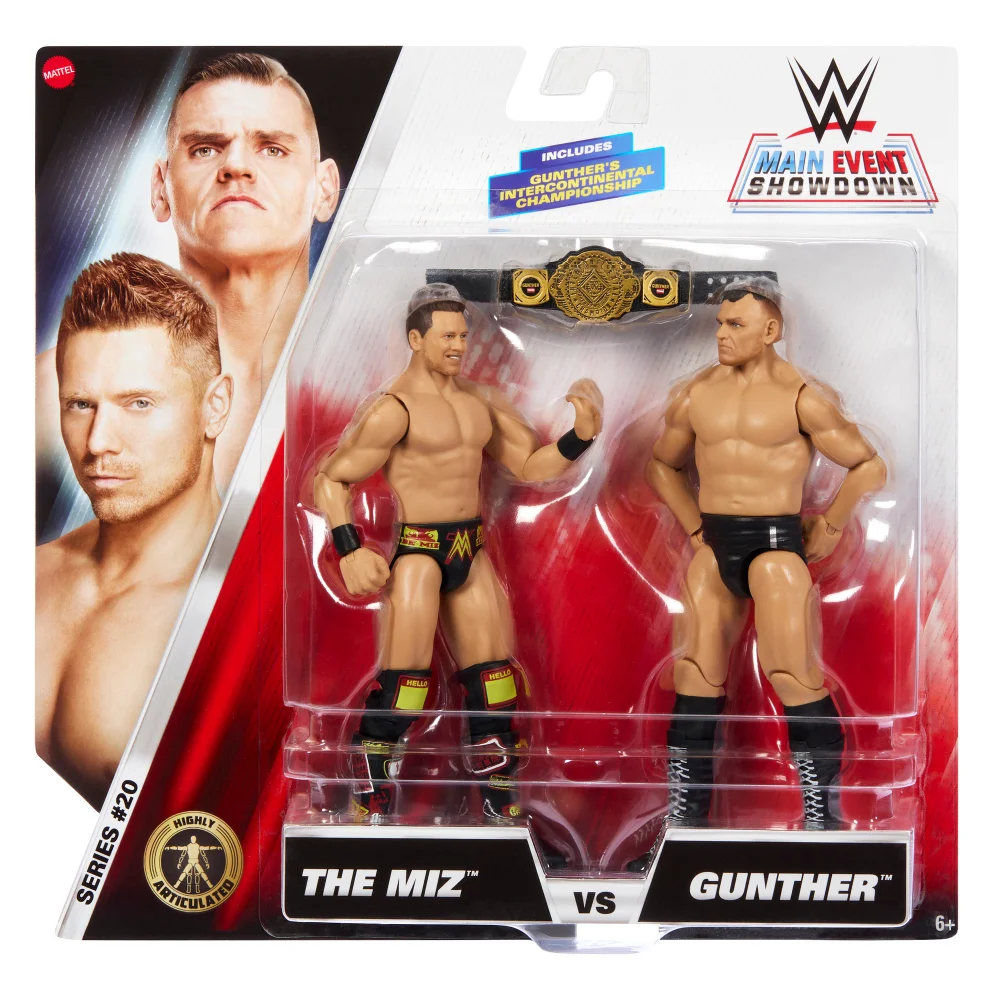 WWE Main Event Showdown 2-Pack Series 20 Gunther vs The Miz Action Figures (6") Image 1