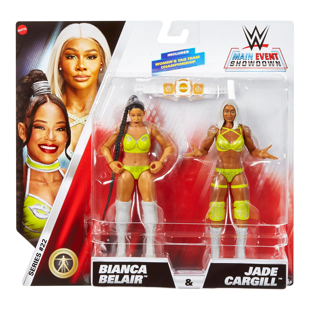 WWE Main Event Showdown 2-Pack Series 22 Jade Cargill & Bianca Belair Action Figures (6") Image 1