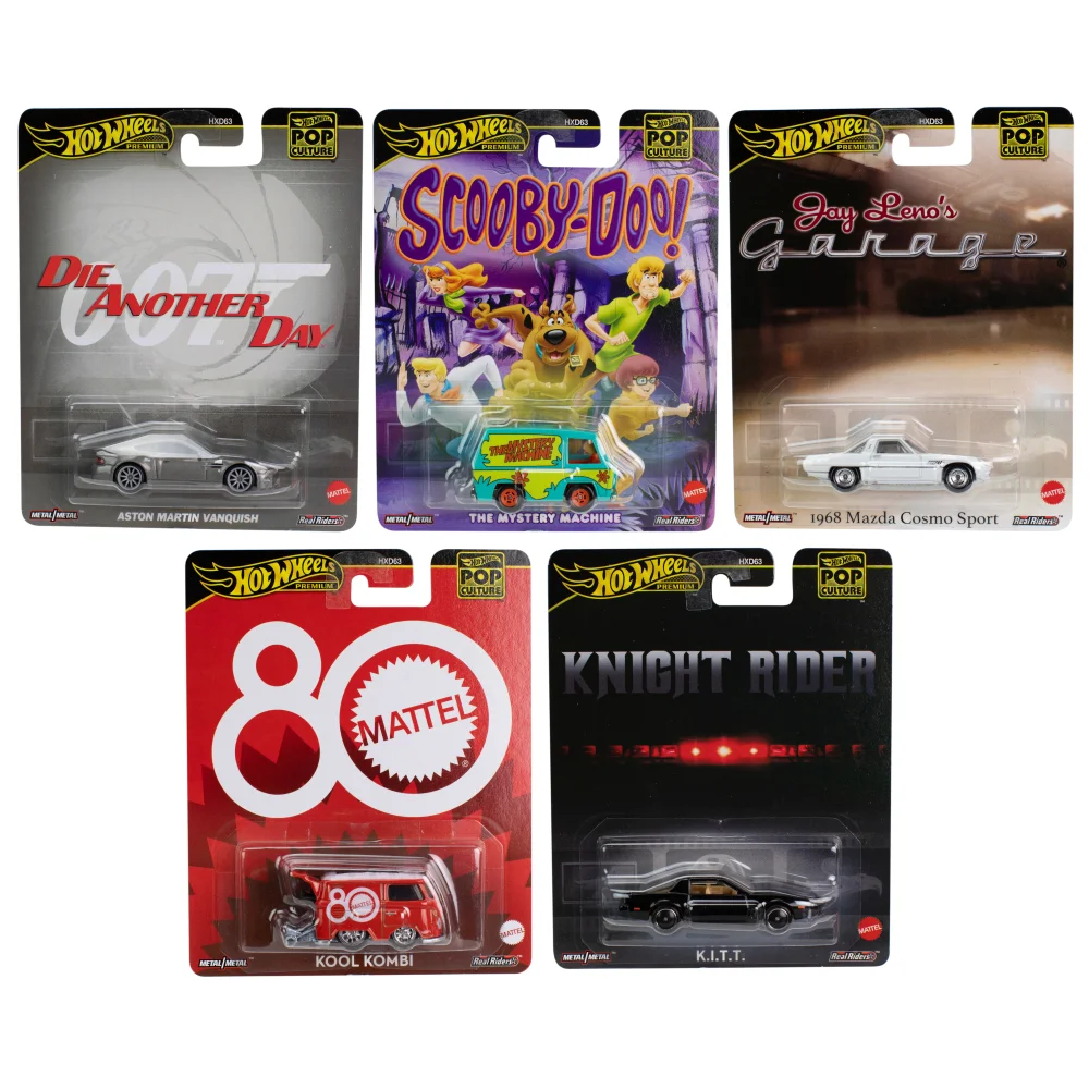 Hot Wheels Premium Pop Culture 2025 Mix 1 Complete 5-Pack Bundle Image 1