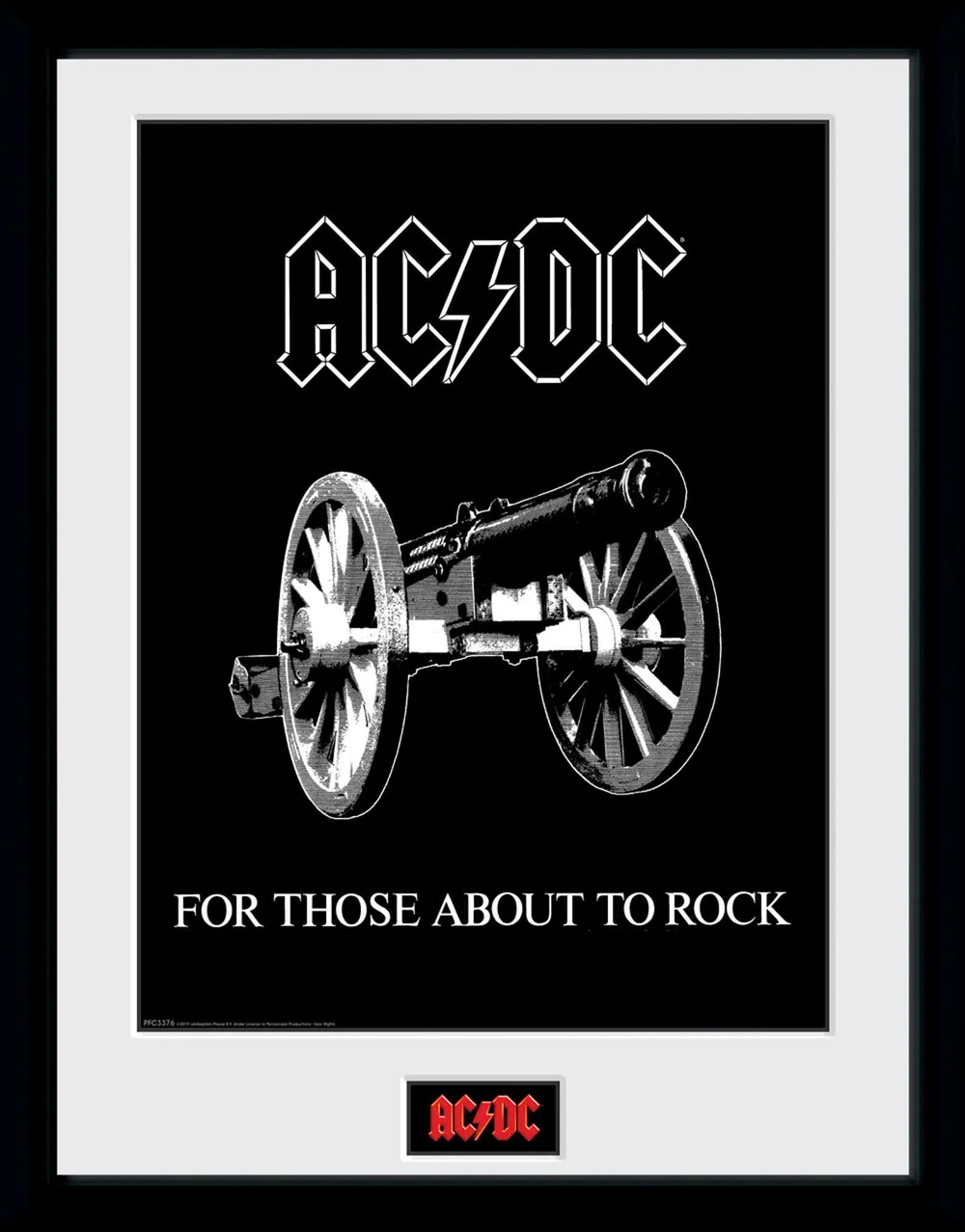 AC/DC For Those About to Rock 30 x 40cm Framed Collector Print Image 1