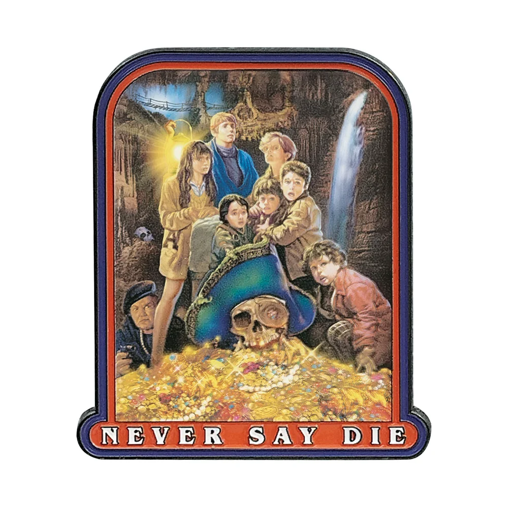 The Goonies 40th Anniversary Never Say Die Pin Badge Image 1