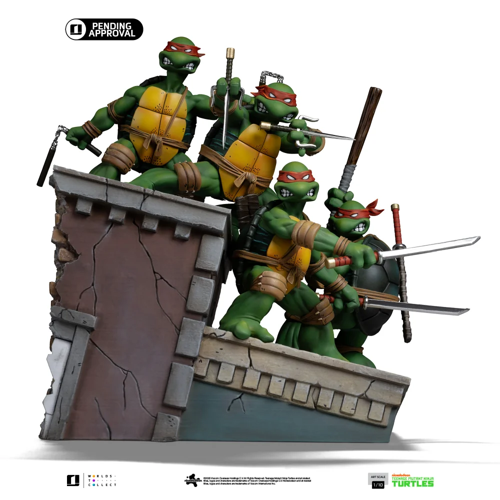 Iron Studios Teenage Mutant Ninja Turtles TMNT Set (Kevin Eastman Version) Art Scale 1/10 Statue Image 1