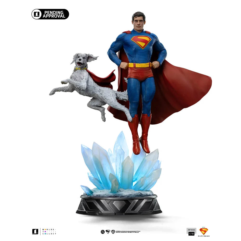 Iron Studios Superman Legacy Superman & Krypto Art Scale 1/10 Statue Image 1