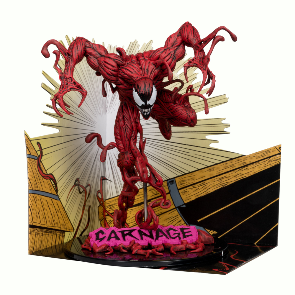 McFarlane Toys Marvel Carnage 1:10th Scale Collectible with Scene (The Amazing Spider-Man #362) Image 1
