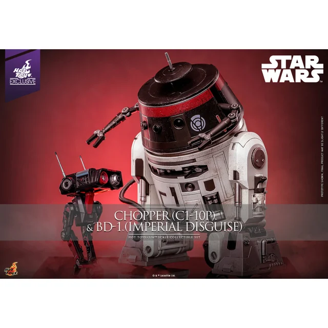 Hot Toys Star Wars Chopper C1-10P & BD-1 (Imperial Disguise) 1/6th Scale Collectible Figure Set (18cm)
