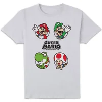 Nintendo Super Mario Circles Unisex T-Shirt - White