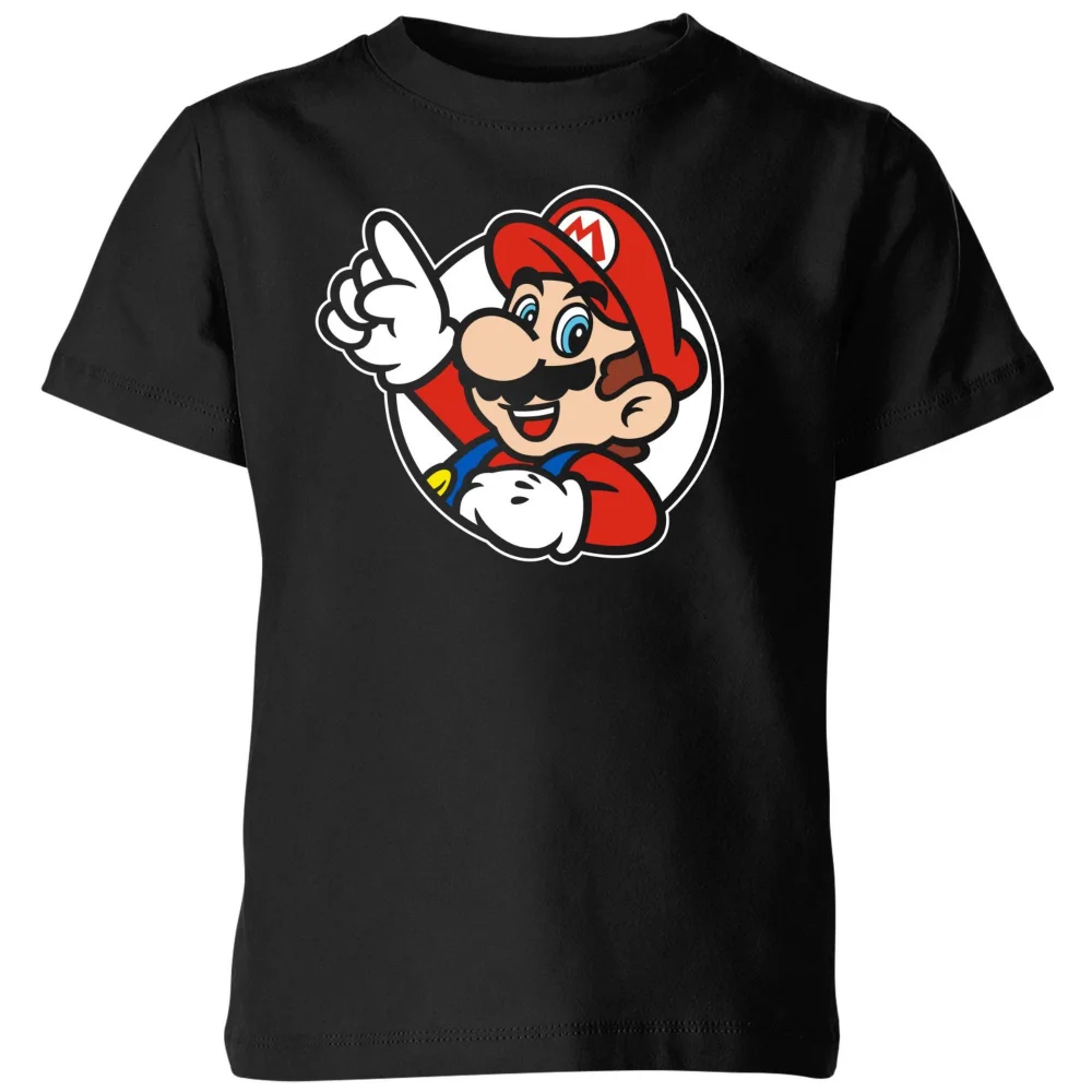 Nintendo Super Mario It's A Me Mario Kids' T-Shirt - Black - 3-4 ans Image 1