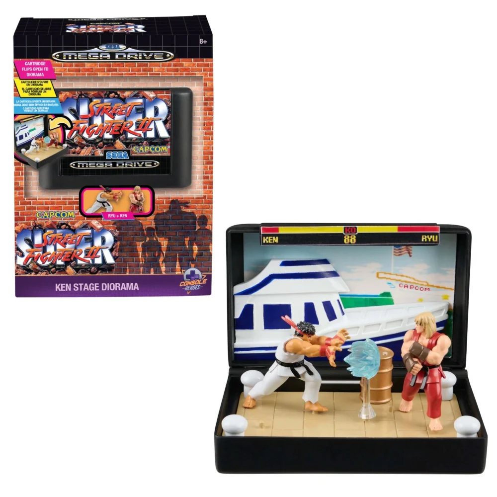 Console Heroes Sega Mega Drive Street Fighter II Ken Stage Diorama Image 1