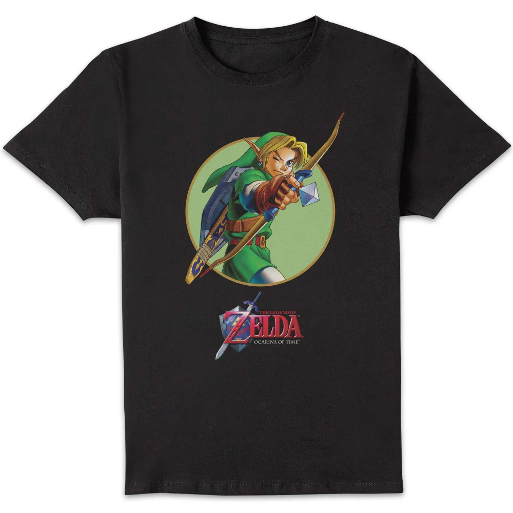 The Legend of Zelda Ocarina Circle Unisex T-Shirt - Black - S Image 1