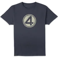 Marvel Fantastic Four Distressed Symbol Unisex T-Shirt - Navy