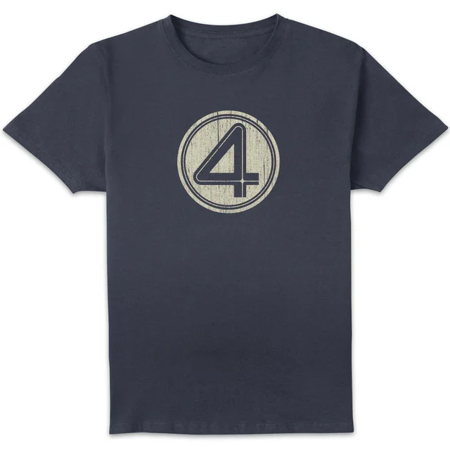 Marvel Fantastic Four Distressed Symbol Unisex T-Shirt - Navy