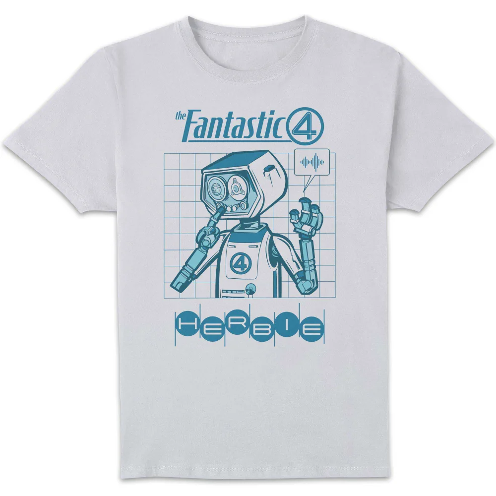Marvel Fantastic Four H E R B I E Unisex T-Shirt - White - S Image 1