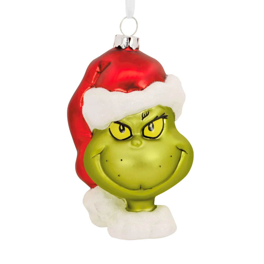 Hallmark Dr. Seuss's How the Grinch Stole Christmas 'Glittered' Glass Ornament - Zavvi Exclusive Image 1