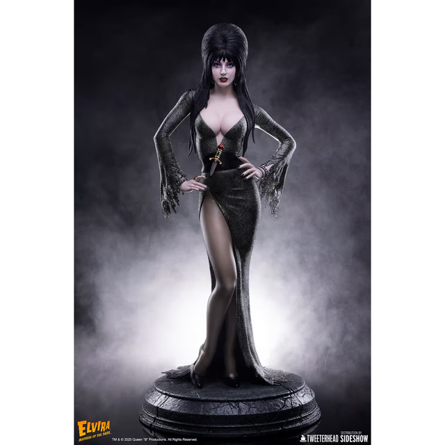 Tweeterhead Elvira: Mistress of the Dark (Black Glitter Dress Variant)