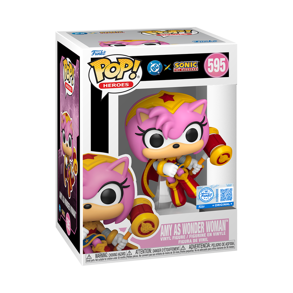 Justice League Sonic - Amy Rose Wonder Woman Funko Pop Vinyl Image 1