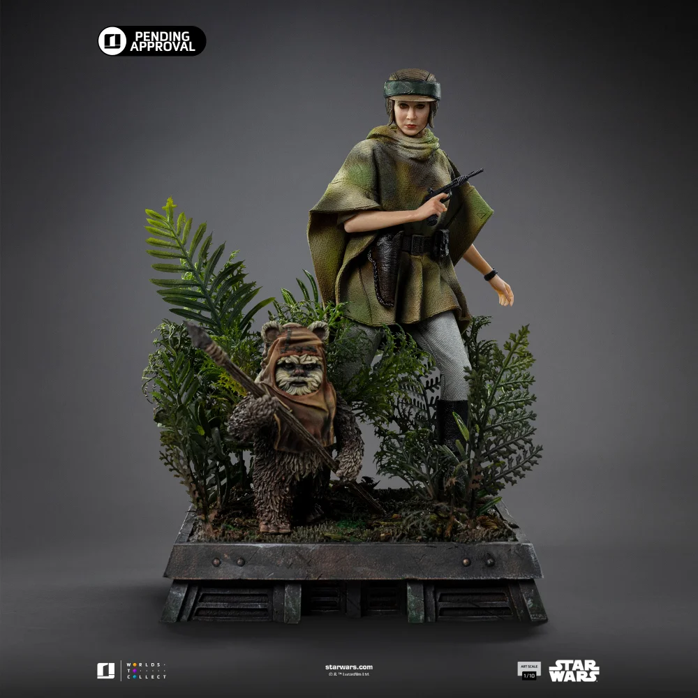 Iron Studios Star Wars Episode VI Leia and Wicket Art Scale 1/10 Scale Statue Image 1