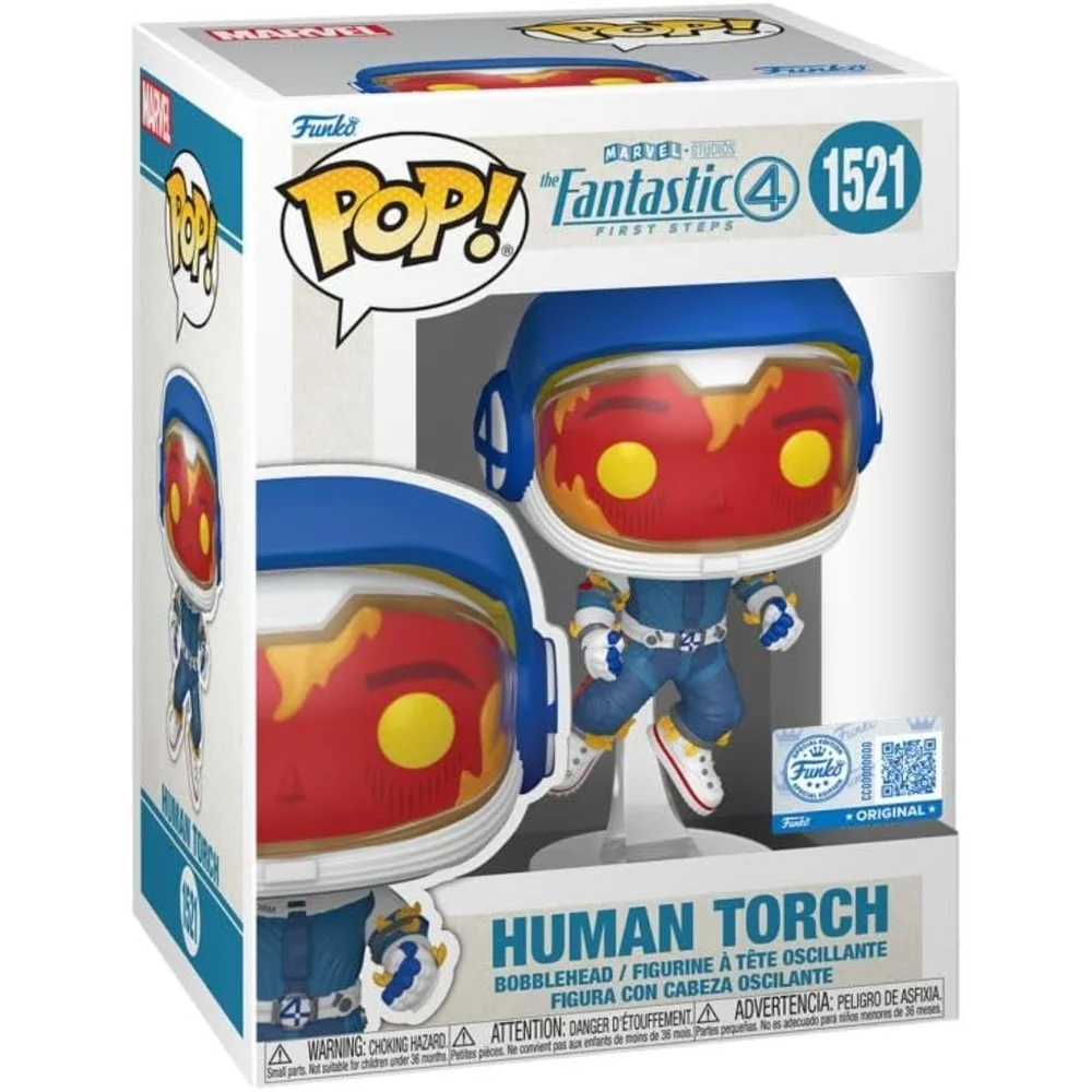 Funko Pop! Marvel Figure Funko POP Fantastic Four People Torch Astronaut Image 1