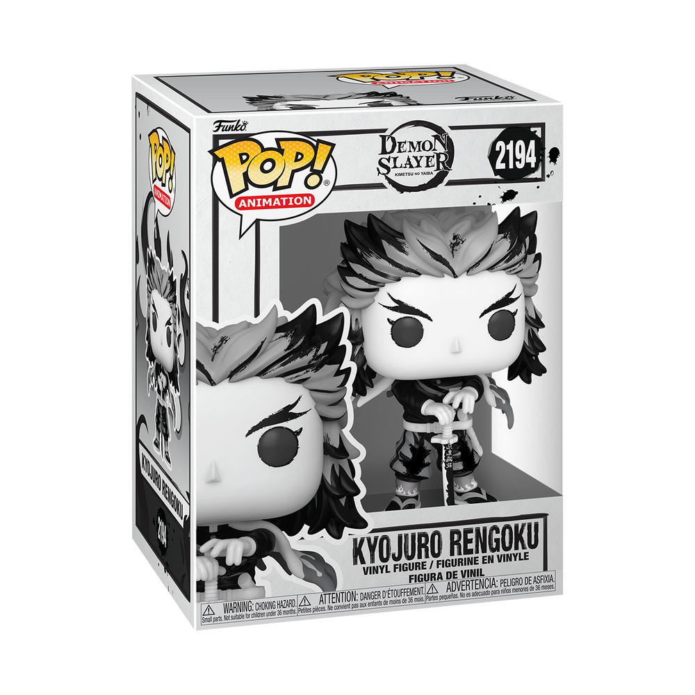 POP! Animation: Demon Slayer – Rengoku (Sumi-Ink) Funko POP! Vinyl Image 1
