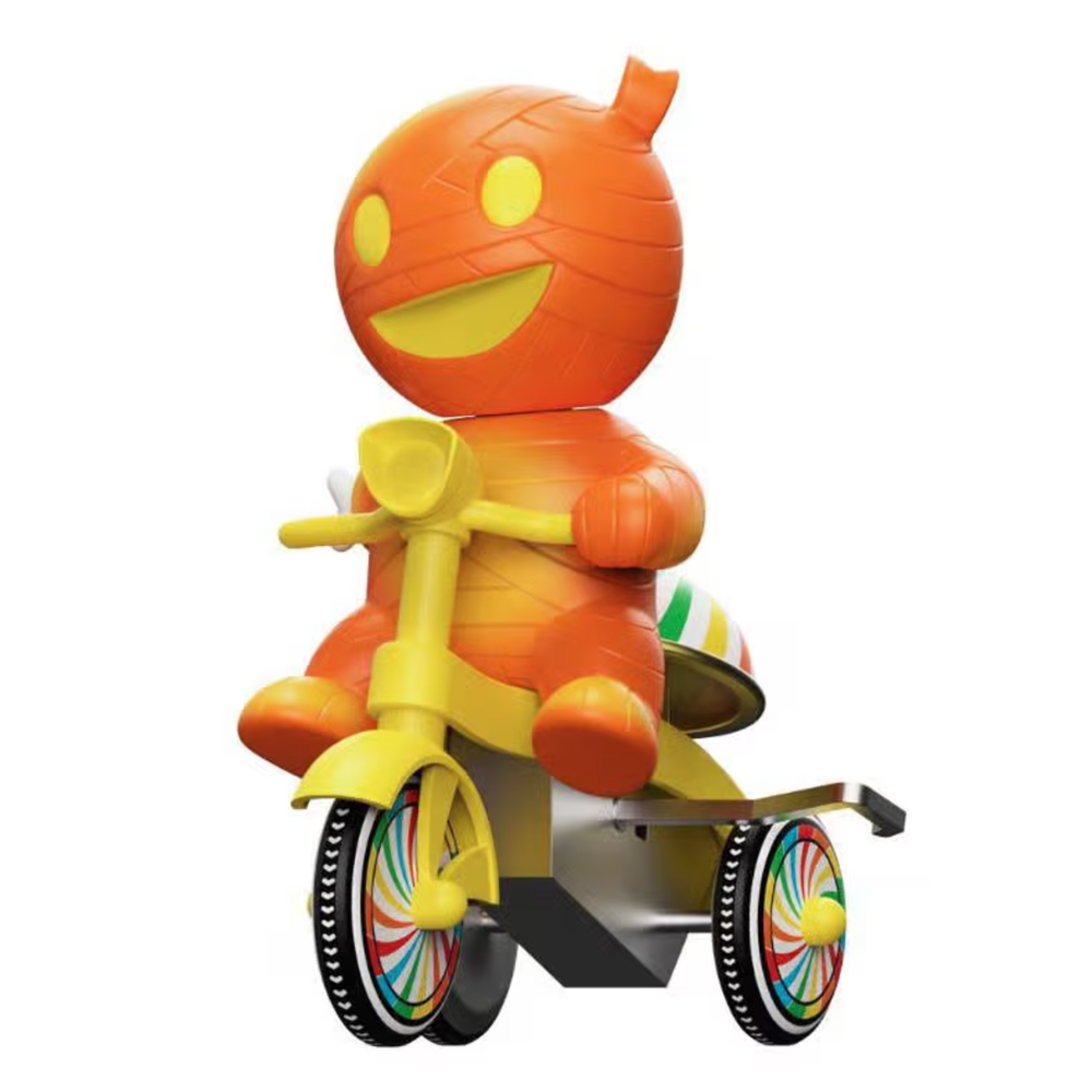 Super7 Super Cycles Mummy Boy (Orange with Yellow Trike) Image 1